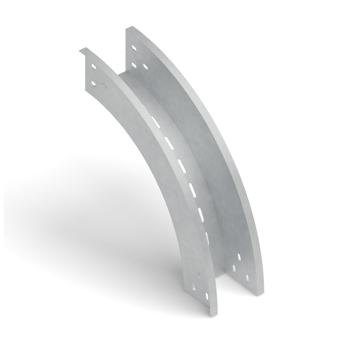 Curva vert. ext. 90° bandeja ranurada 100x100mm galvanizada BDTEC