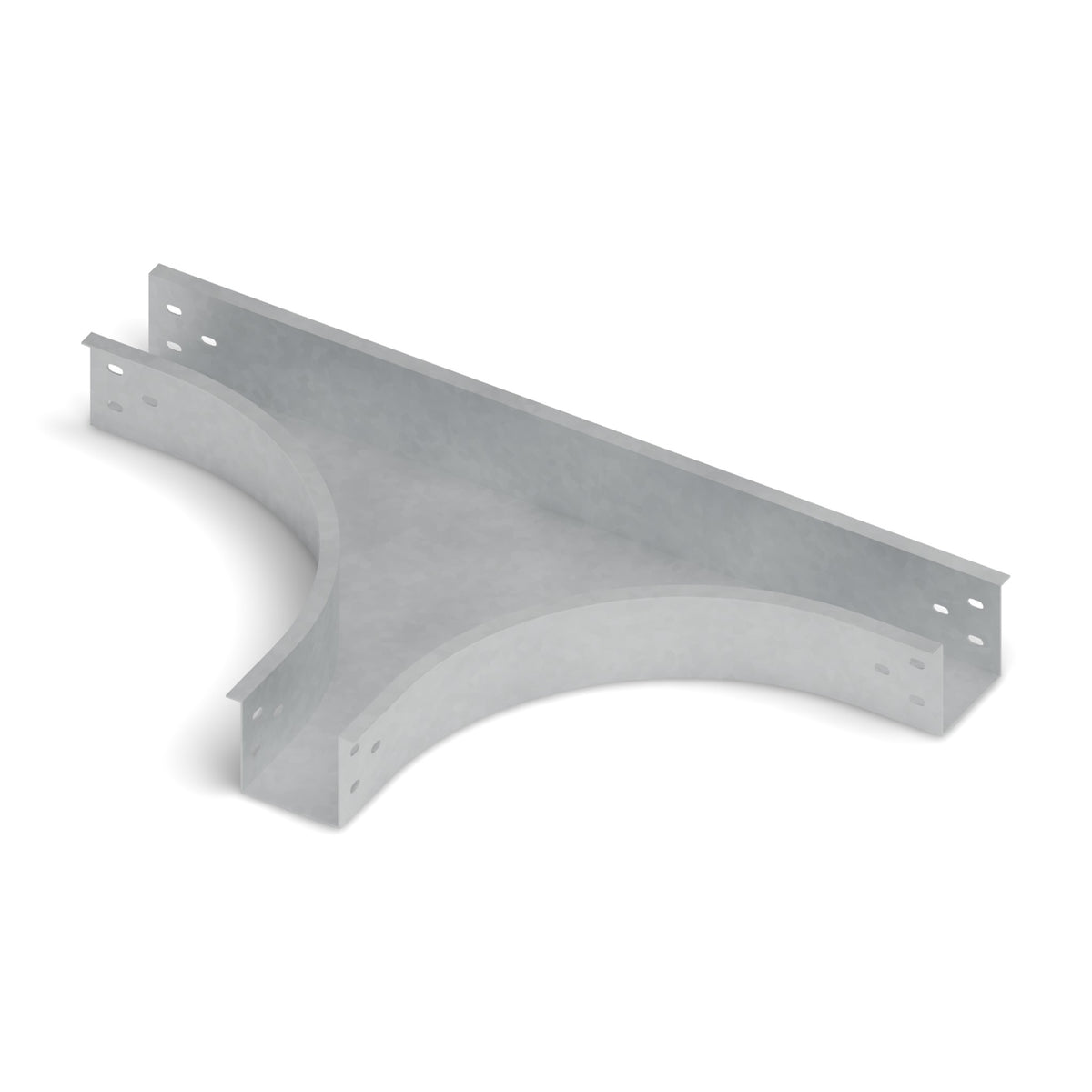 Derivación tee bandeja lisa 100x100mm galvanizada BDTEC