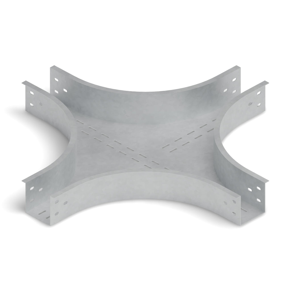 Derivación cruz bandeja ranurada 100x100mm galvanizada BDTEC