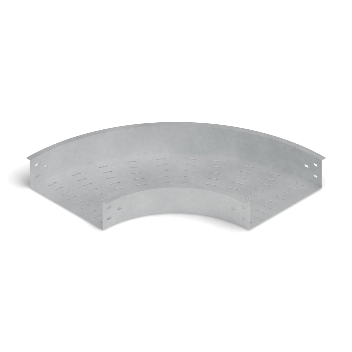 Curva horizontal 90° bandeja ranurada 300x100mm galvanizada BDTEC