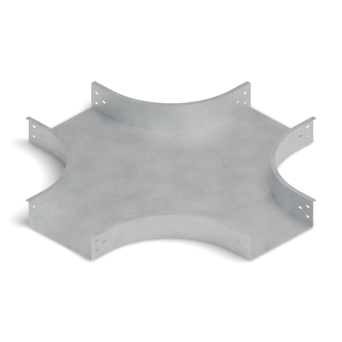 Derivación cruz bandeja lisa 300x100mm galvanizada BDTEC