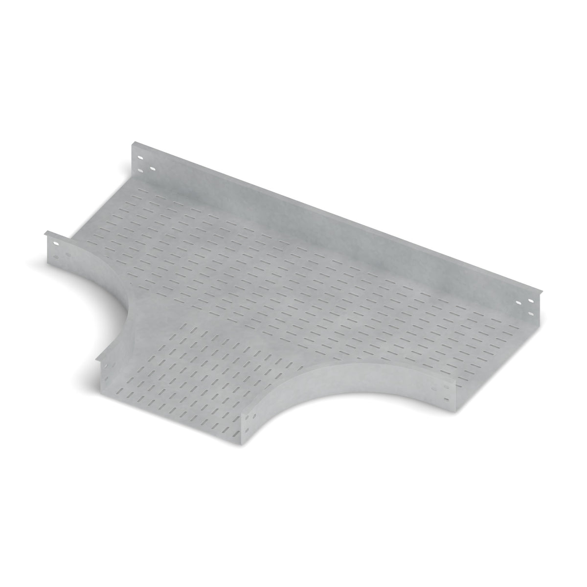 Derivación tee bandeja ranurada 400x100mm galvanizada BDTEC