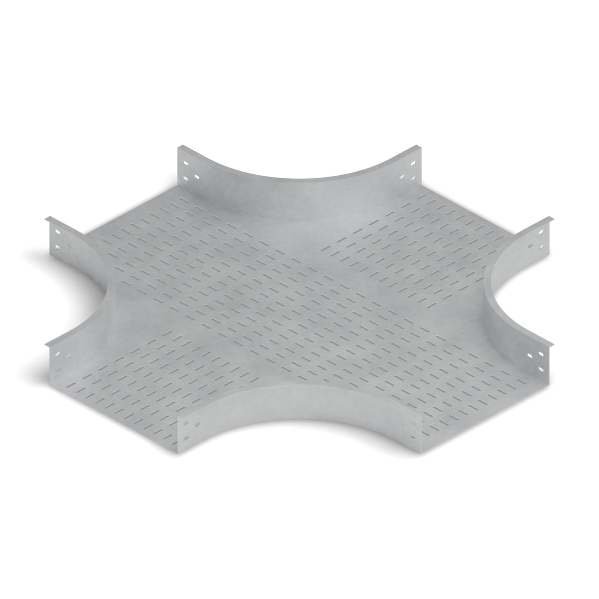 Derivación cruz bandeja ranurada 400x100mm galvanizada BDTEC