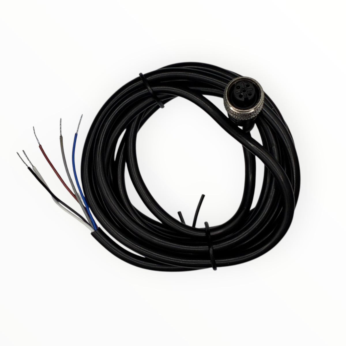 Cable conector de inyector M12, hembra, recto, 5 polos 5 hilos con cable de 2 m IBEST C12-I-F-5A - vista 3