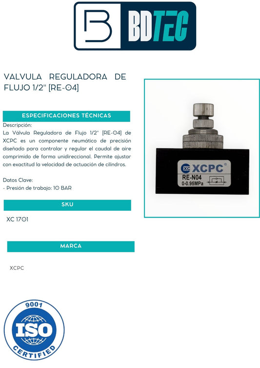 Válvula reguladora de flujo 1/2" XCPC RE-04 - vista 2