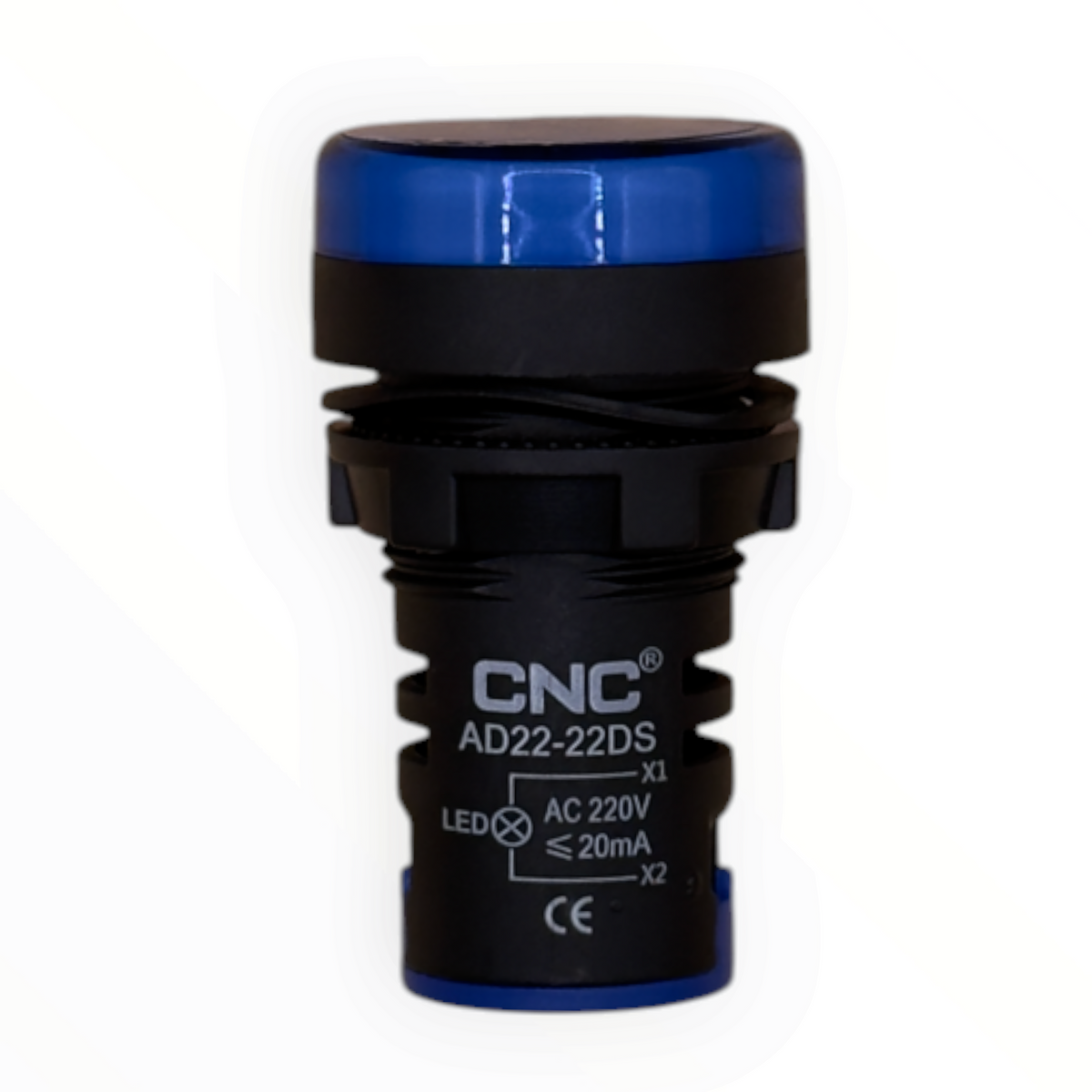 Luz piloto LED 22mm azul 220VAC CNC AD22-22DS