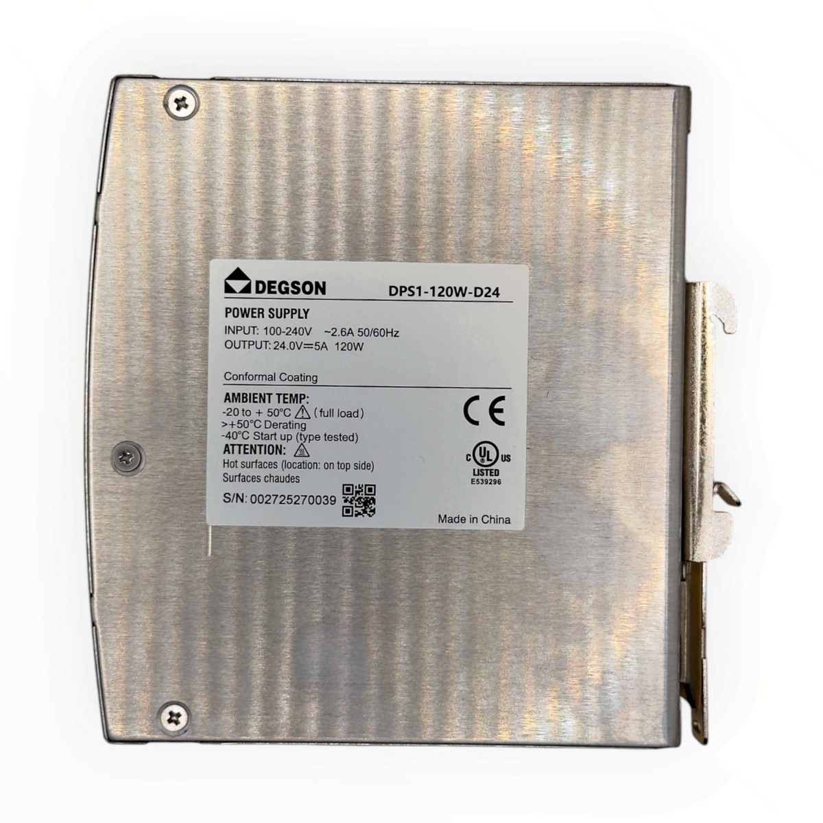 Fuente de poder riel DIN 120W 24VDC 5A Degson DPS1-120W-D24 - vista 2