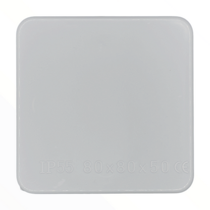 Caja estanca st1 ABS h80xw80xf50 IP55 r7035 CNC