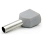 Ferrul doble 2x2.5mm gris (100u)
