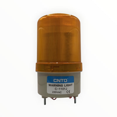 Baliza estroboscopica amarilla 220v con sirena [C-1101J220VAC] - SKU: CN 1029 — Automatización Industrial Chile | BDTEC