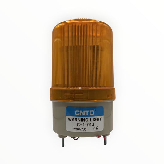 Baliza estroboscopica amarilla 220v con sirena [C-1101J220VAC] - SKU: CN 1029 — Automatización Industrial Chile | BDTEC