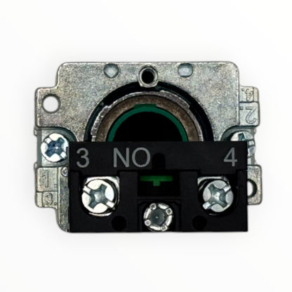 Boton pulsador 22mm verde [CB2-BA31]