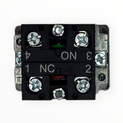 Boton pulsador on/off rojo y verde cuadrado [CB2-BL8325]