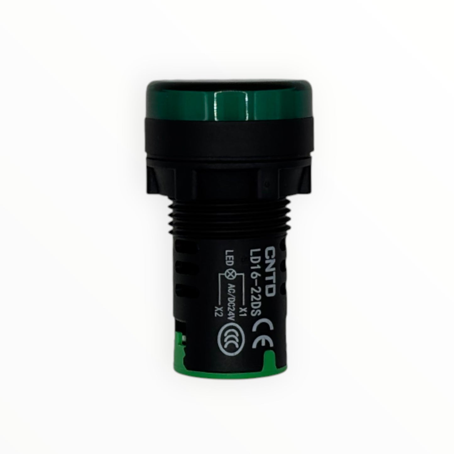 Luz led indicador 22mm verde 24vdc [LD16-22 DS]