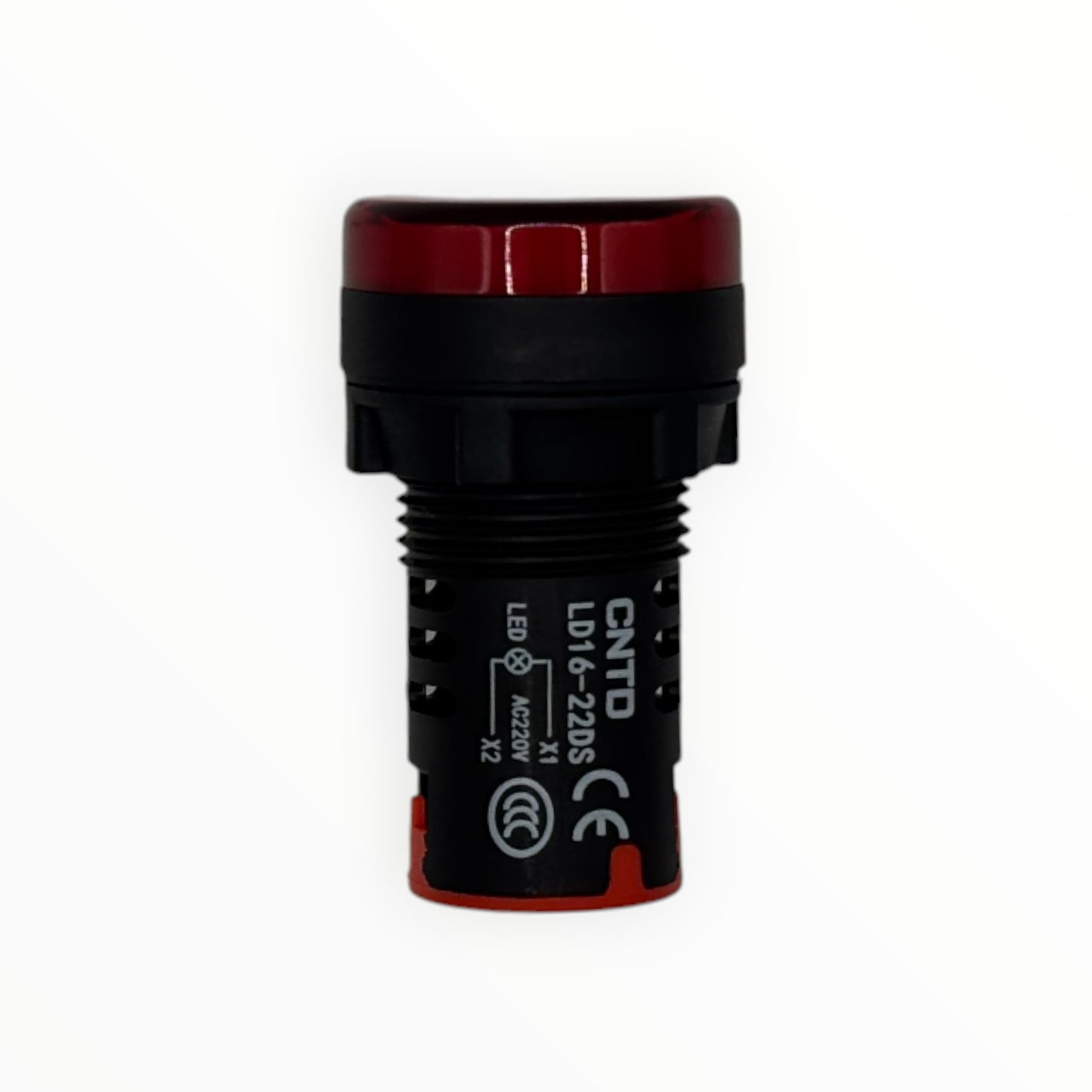 Luz led indicador 22mm rojo 220vac [LD16-22 DS]