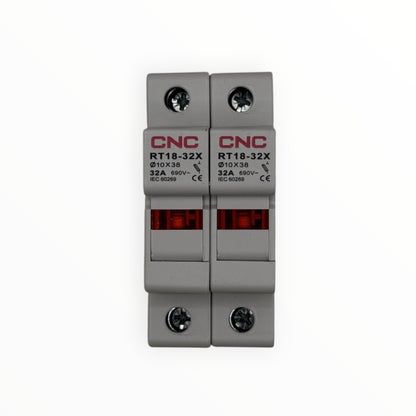 Porta fusible rt18-32x c/led alarma 2p