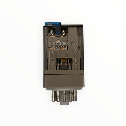 Rele 11 pines bob. 12vdc - cont. 220vac 3nc-3no