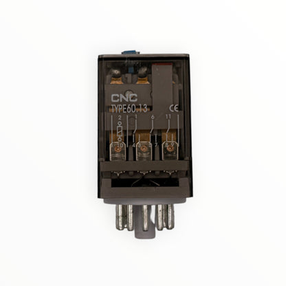 Rele 11 pines bob. 24vdc - cont. 220vac 3nc-3no