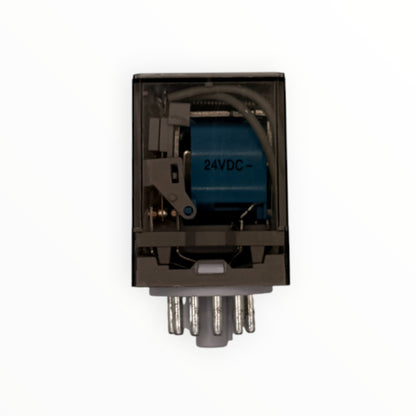 Rele 11 pines bob. 24vdc - cont. 220vac 3nc-3no