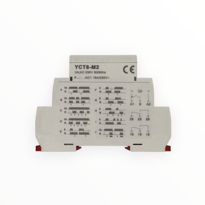 Rele temporizador yct8-m2 2nc-2no 10 funciones
