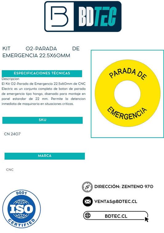 Kit 02-parada de emergencia 22.5x60mm