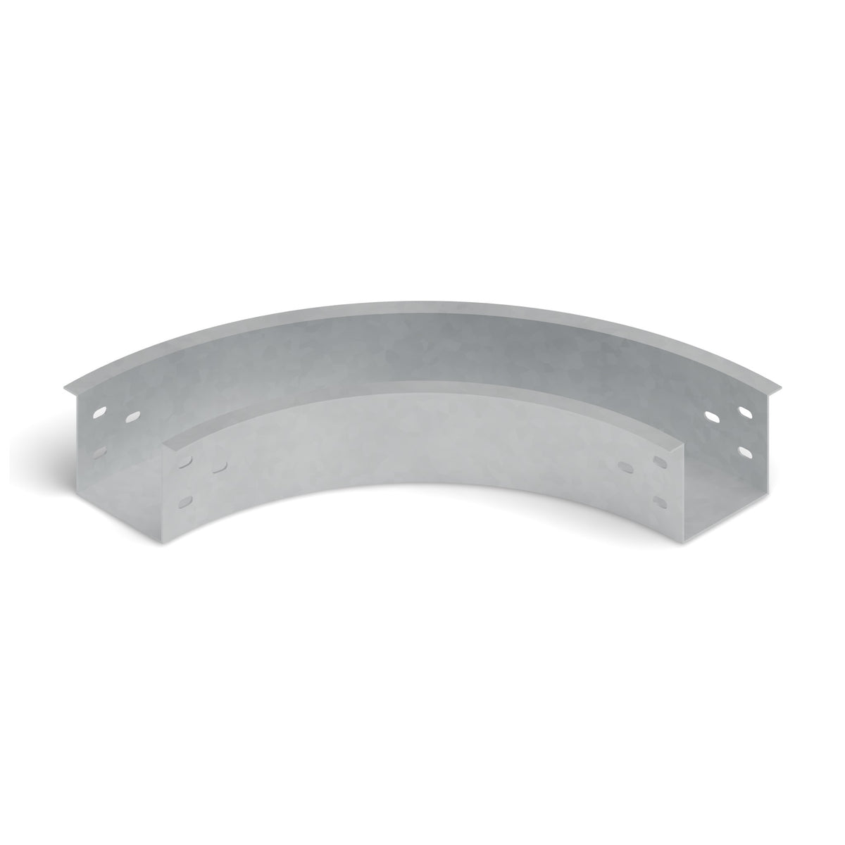 Curva horizontal 90° bandeja lisa 100x100mm galvanizada BDTEC