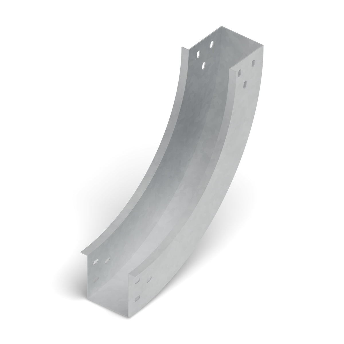 Curva vert. int. 90° bandeja lisa 100x100mm galvanizada BDTEC