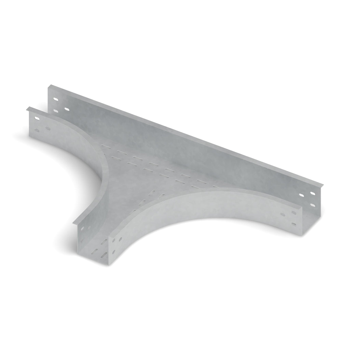 Derivación tee bandeja ranurada 100x100mm galvanizada BDTEC