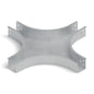 Derivación cruz bandeja lisa 100x100mm galvanizada
