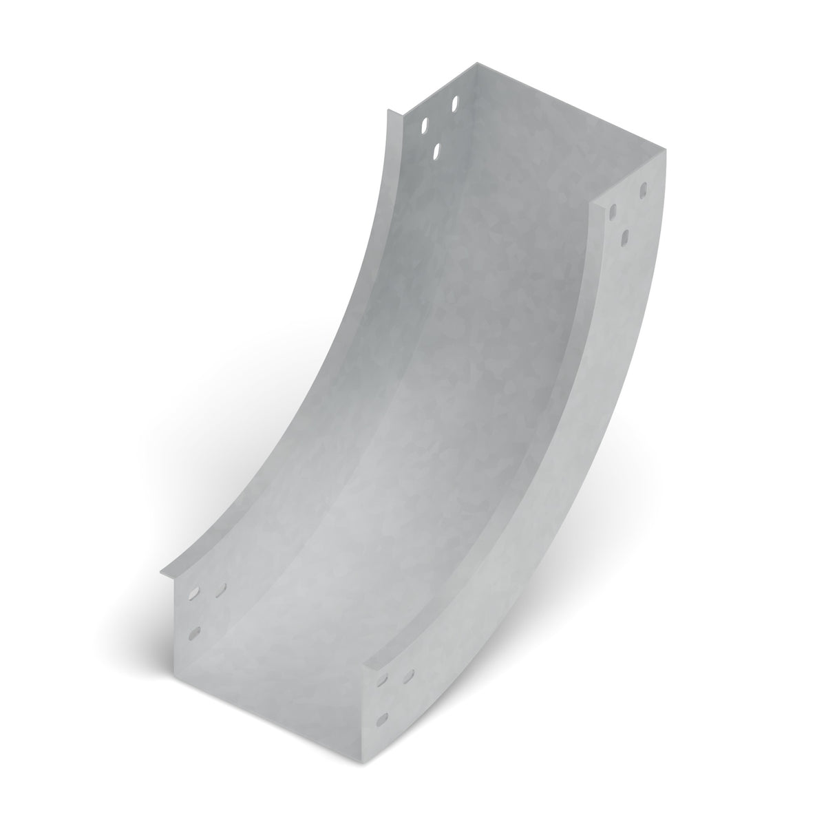 Curva vert. int. 90° bandeja lisa 200x100mm galvanizada BDTEC