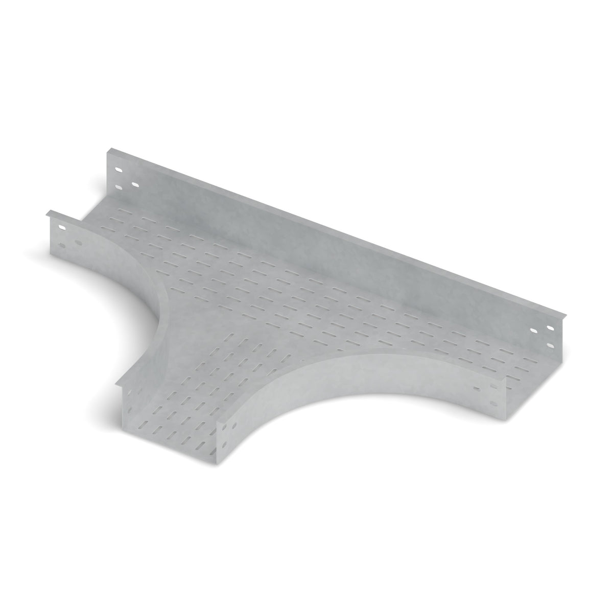 Derivación tee bandeja ranurada 200x100mm galvanizada BDTEC