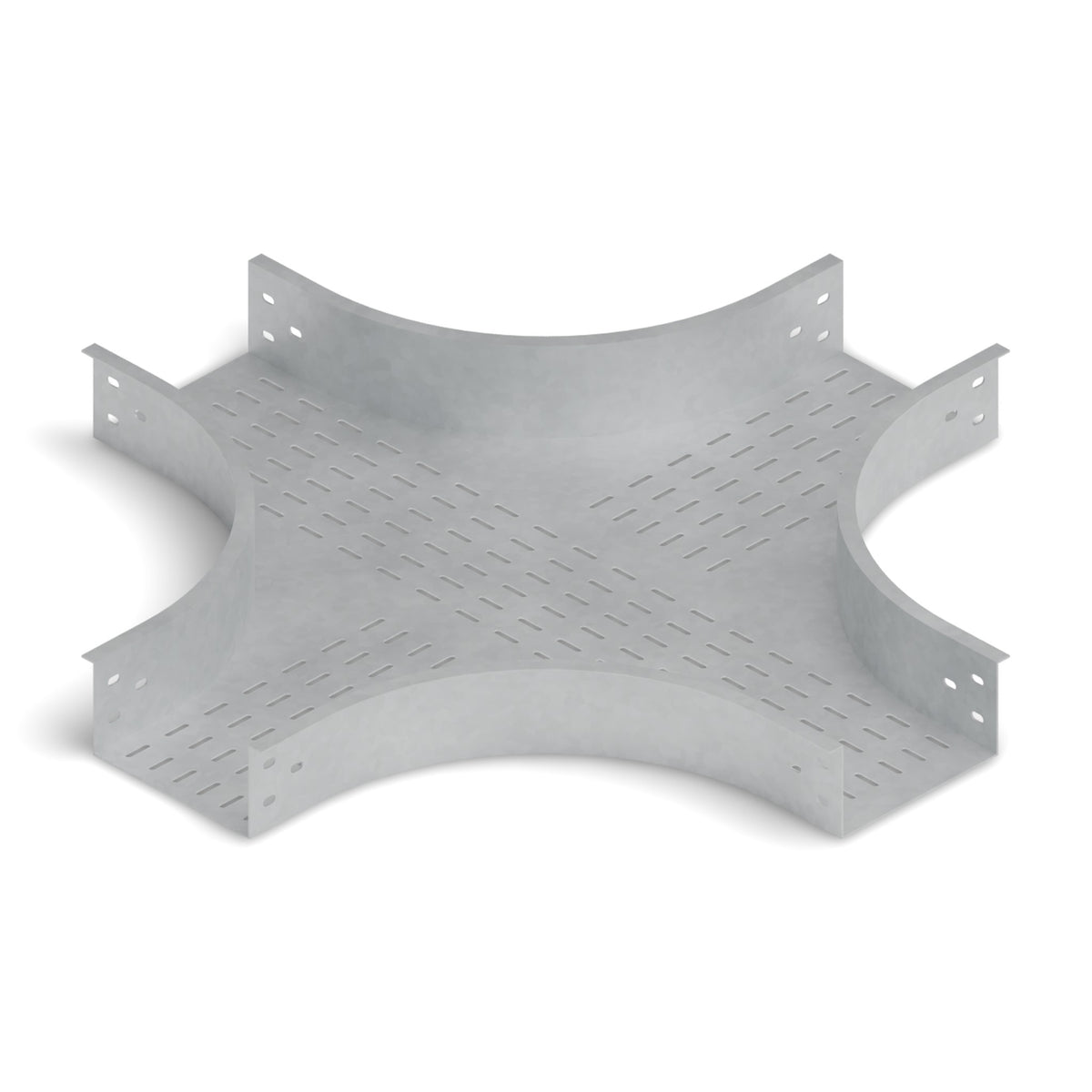 Derivación cruz bandeja ranurada 200x100mm galvanizada BDTEC