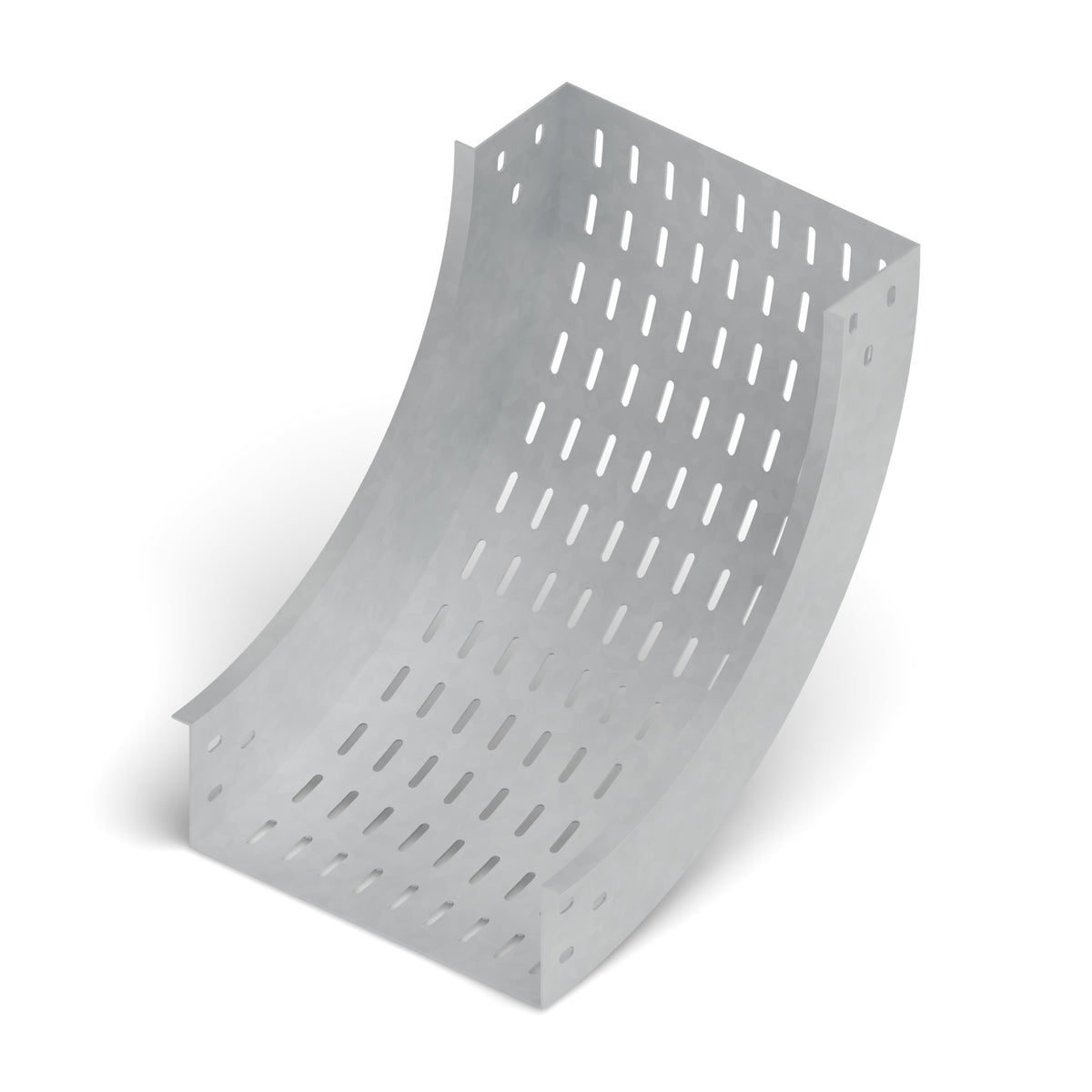 Curva vert. int. 90° bandeja ranurada 300x100mm galvanizada BDTEC