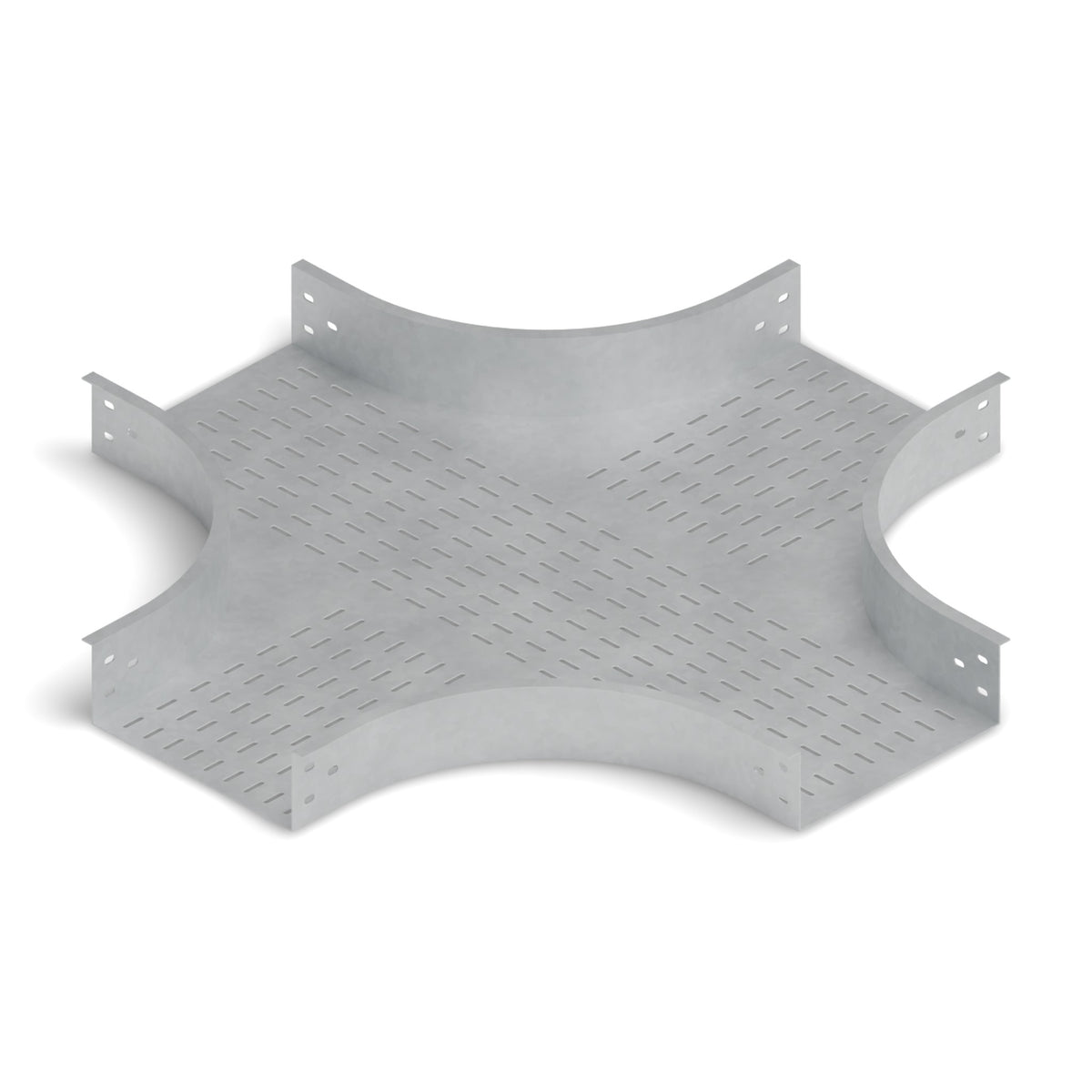 Derivación cruz bandeja ranurada 300x100mm galvanizada BDTEC