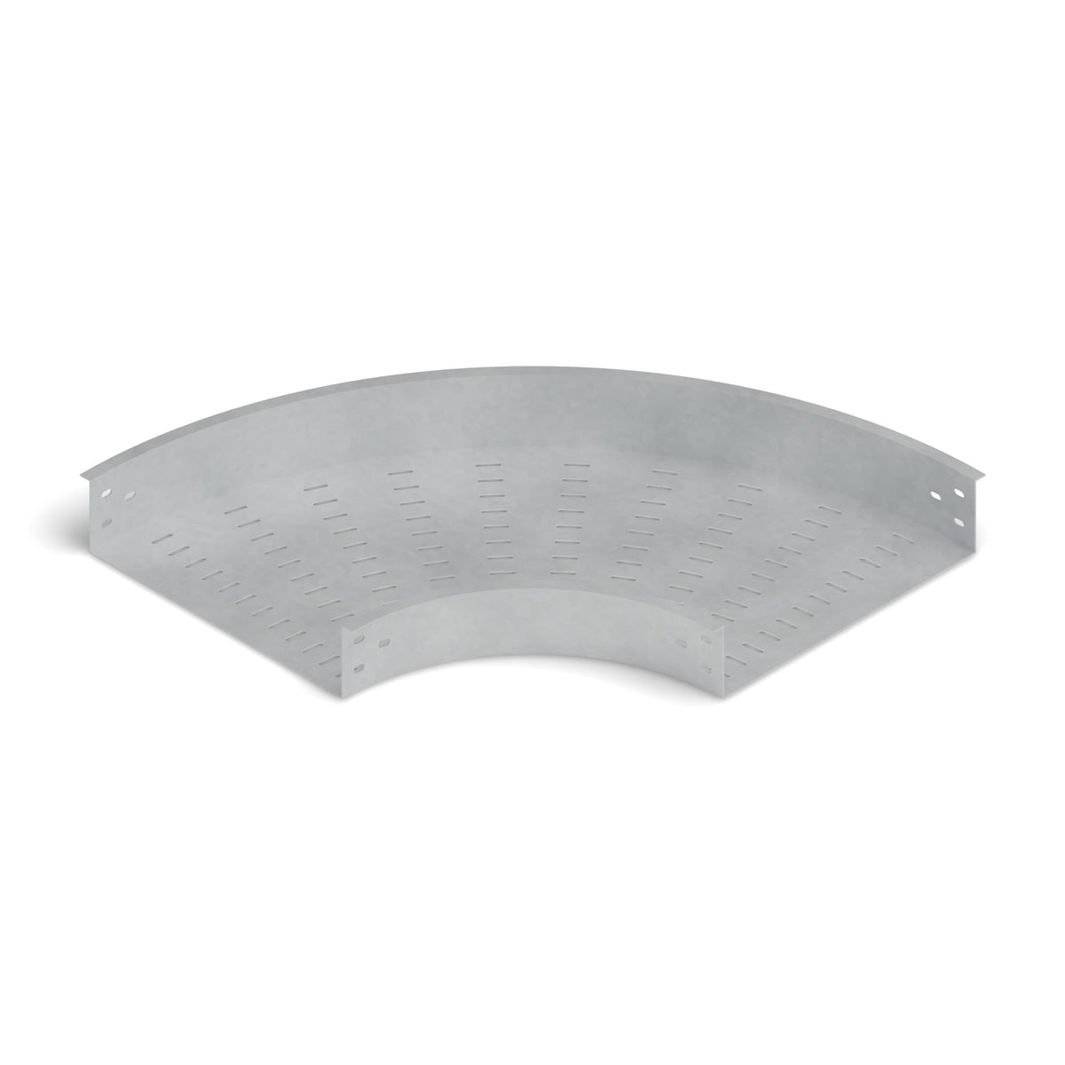 Curva horizontal 90° bandeja ranurada 400x100mm galvanizada BDTEC
