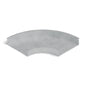 Curva horizontal 90° bandeja ranurada 400x100mm galvanizada