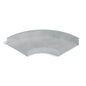 Curva horizontal 90° bandeja lisa 400x100mm galvanizada