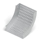 Curva vert. int. 90° bandeja ranurada 400x100mm galvanizada
