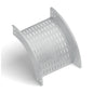 Curva vert. ext. 90° bandeja ranurada 400x100mm galvanizada