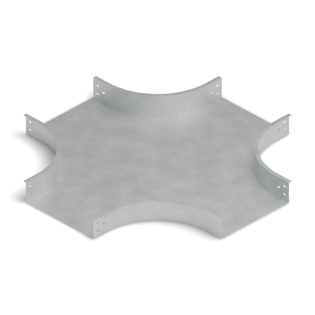 Derivación cruz bandeja lisa 400x100mm galvanizada BDTEC