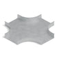 Derivación cruz bandeja lisa 400x100mm galvanizada