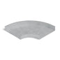 Curva horizontal 90° bandeja ranurada 500x100mm galvanizada