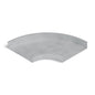 Curva horizontal 90° bandeja lisa 500x100mm galvanizada