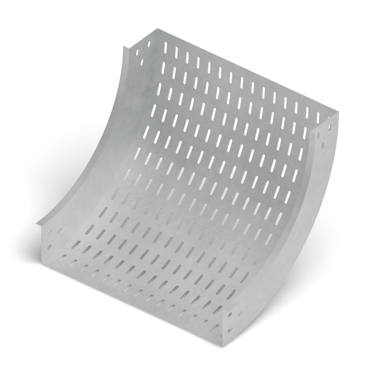 Curva vert. int. 90° bandeja ranurada 500x100mm galvanizada BDTEC