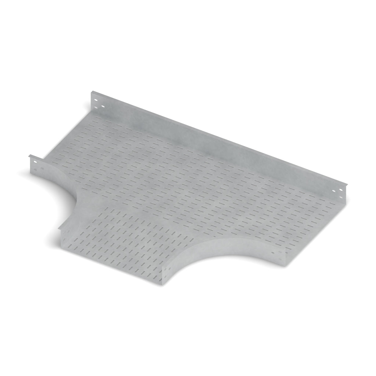 Derivación tee bandeja ranurada 500x100mm galvanizada BDTEC