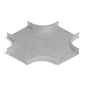 Derivación cruz bandeja ranurada 500x100mm galvanizada