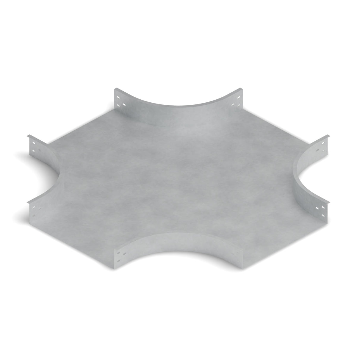 Derivación cruz bandeja lisa 500x100mm galvanizada BDTEC