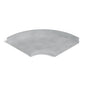 Curva horizontal 90° bandeja lisa 600x100mm galvanizada