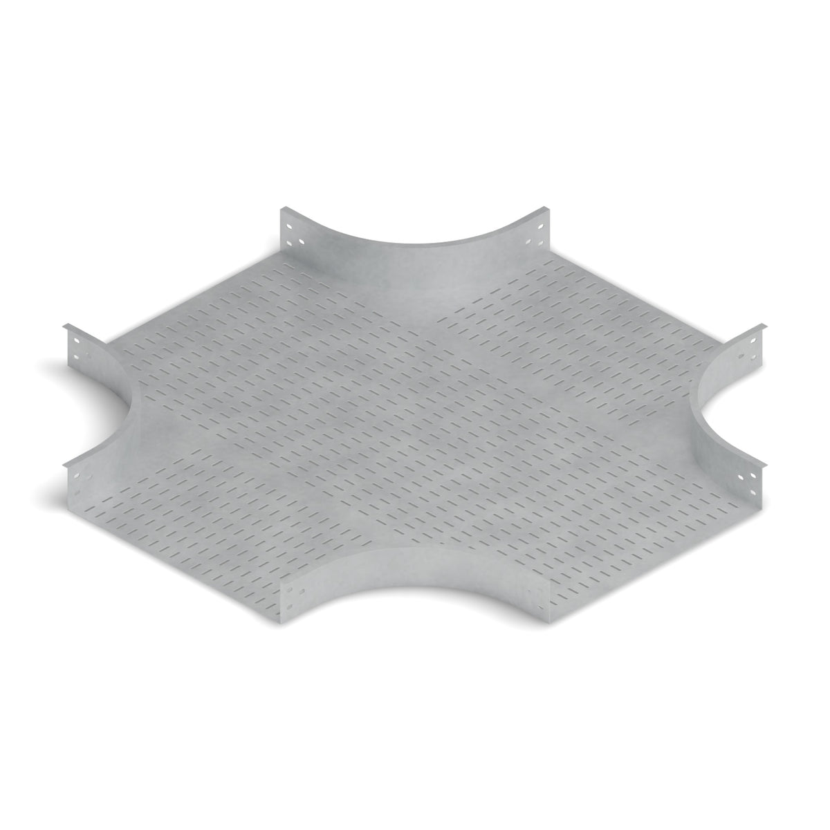 Derivación cruz bandeja ranurada 600x100mm galvanizada BDTEC