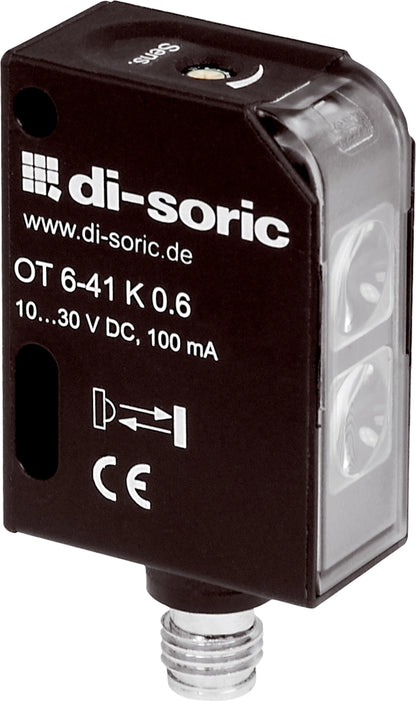 Sensor difuso 38x27x15mm, pnp, nc,sn 60cm,para conector m8/3p [OT 6-41 K 0.6 P2-T3] - SKU: DS 1109 — Automatización Industrial Chile | BDTEC